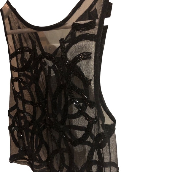 NWOT  Black Sequence Top Small - Picture 4 of 6